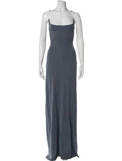 Pre-owned Y/project Square Neckline Long Dress In Blue