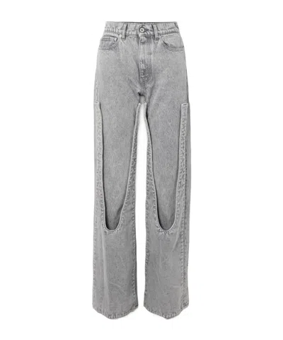 Y/project Straight Jeans In Gray