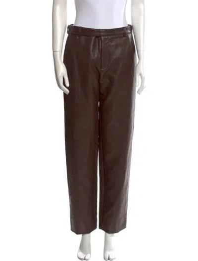 Pre-owned Y/project Straight Leg Pants In Brown