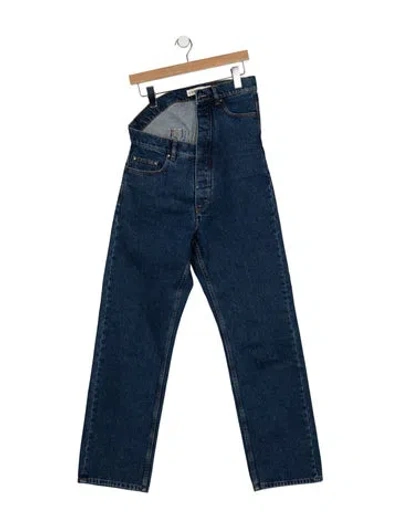 Pre-owned Y/project Straight-leg Jeans In Blue