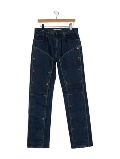 Pre-owned Y/project Straight-leg Jeans In Blue
