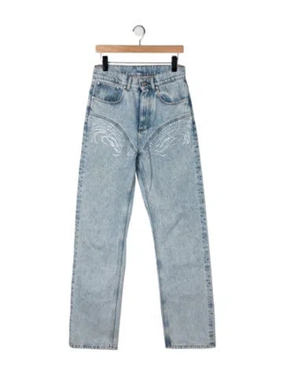 Pre-owned Y/project Straight-leg Jeans In Blue