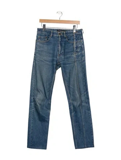 Pre-owned Y/project Straight-leg Jeans In Blue