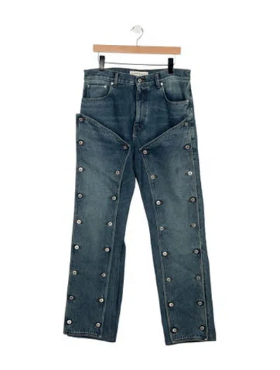Pre-owned Y/project Straight-leg Jeans In Blue