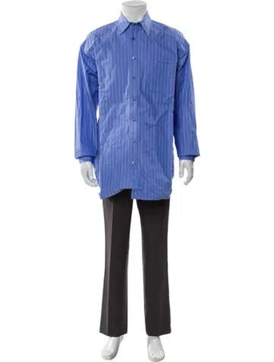 Pre-owned Y/project Striped Long Sleeve Shirt In Blue