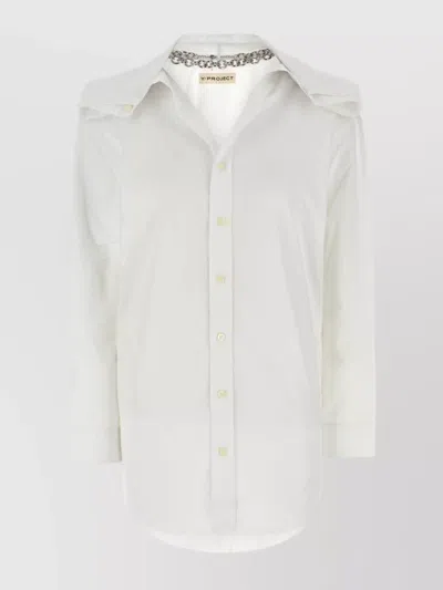 Y/project Tailored Cotton Shirt With Long Sleeves In White