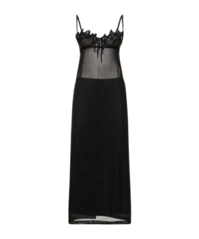 Y/project Thin Shoulder Strap Dress In Black