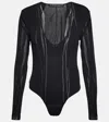 Y/project Trimmed Bodysuit In Black