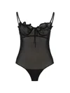 Y/project Y Project Elegant Tulle Bodysuit With Underwire Cups In Black