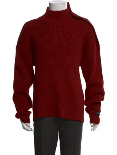 Pre-owned Y/project Turtleneck Long Sleeve Pullover In Red