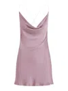 Y/project Mini Satin Slip Dress With Spaghetti Straps In Purple