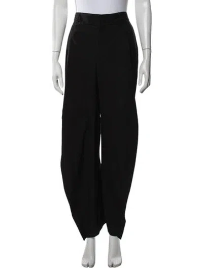 Pre-owned Y/project Virgin Wool Wide Leg Pants In Black