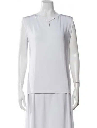 Pre-owned Y/project V-neck Sleeveless Top In White