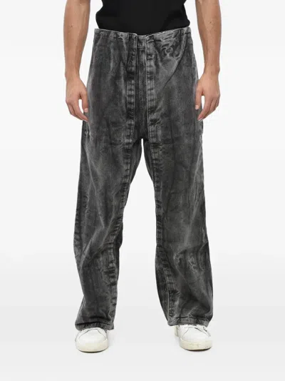 Y/project Washed Wide-leg Trousers In Multi