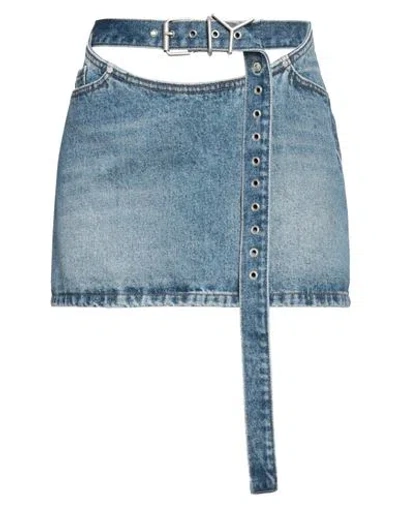 Y/project Woman Denim Skirt Blue Size 28 Cotton
