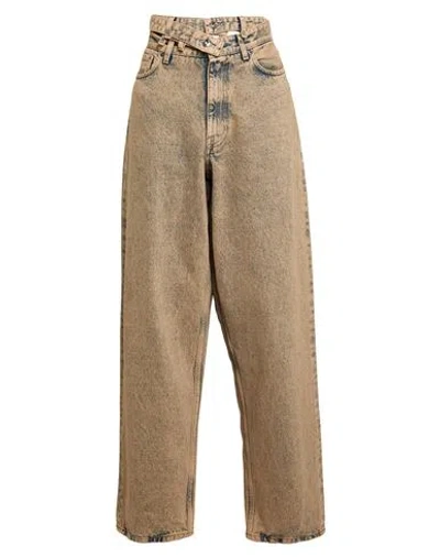 Y/project Woman Jeans Sand Size 25 Cotton In Beige