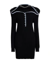 Y/project Woman Mini Dress Black Size M Merino Wool In Black