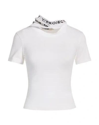 Y/project Woman T-shirt White Size Xs Organic Cotton, Elastane