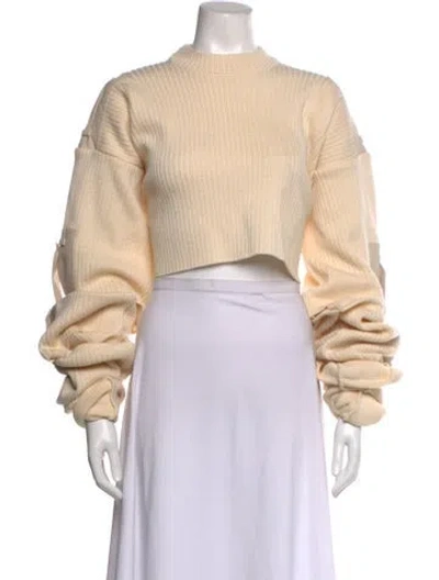 Pre-owned Y/project Wool Mock Neck Sweater In Neutrals