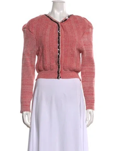 Pre-owned Y/project Wool Scoop Neck Sweater In Pink