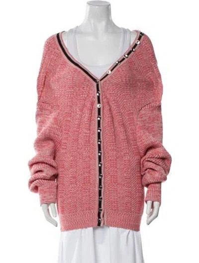 Pre-owned Y/project Wool V-neck Sweater In Pink