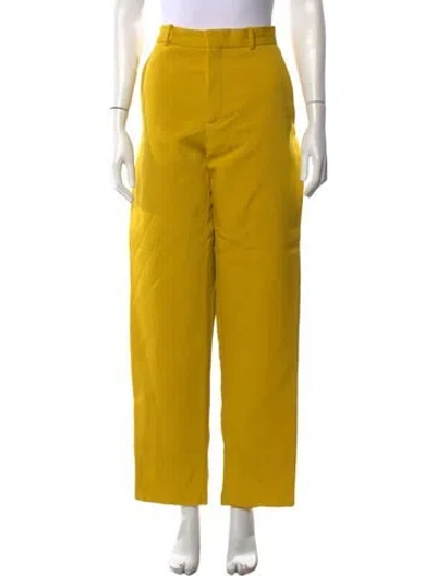 Pre-owned Y/project Wool Wide Leg Pants W/ Tags In Yellow