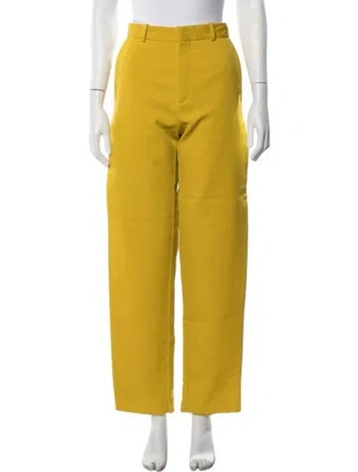 Pre-owned Y/project Wool Wide Leg Pants W/ Tags In Yellow