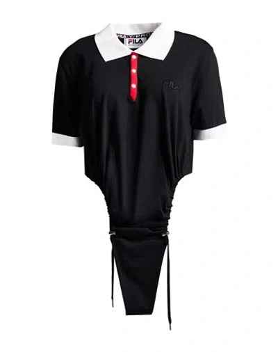 Y/project X Fila Woman Bodysuit Black Size 8 Cotton