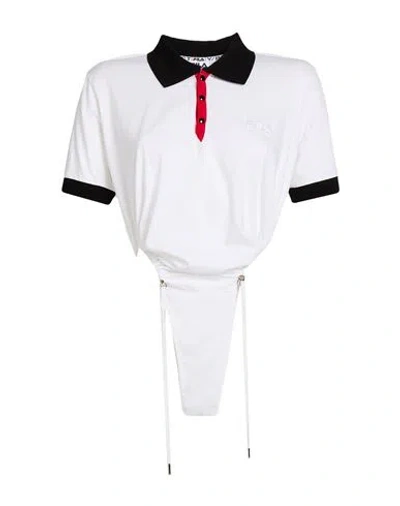 Y/project X Fila Woman Bodysuit White Size 6 Cotton
