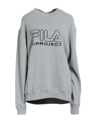 Y/project X Fila Woman Sweatshirt Grey Size Xs Cotton