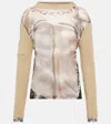 Y/project X Jean Paul Gaultier Trompe L'oeil Top In Beige