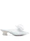 Y/project X Melissa Floral-detail Mules In Neutrals