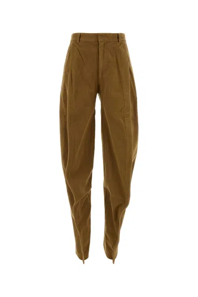 Y/project Y Project Caramel Stretch Velvet Pant In Camel
