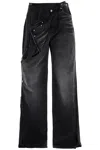 Y/project Y Project Collapsed Waist Jeans Men In Black