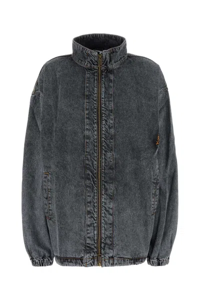 Y/project Y Project Organic Cotton Denim Jacket In Black