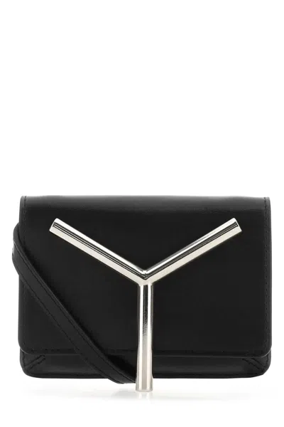 Y/project Y Project Y2k-inspired Mini Leather Crossbody Bag, 13 Cm In Black