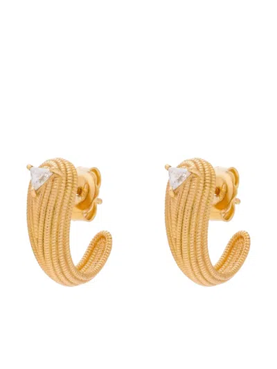 Yrusha 18k Yellow Gold Écaille Diamond Earrings