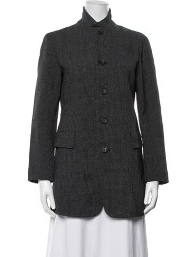 Pre-owned Y's 1996 Nylon Blazer In Gray