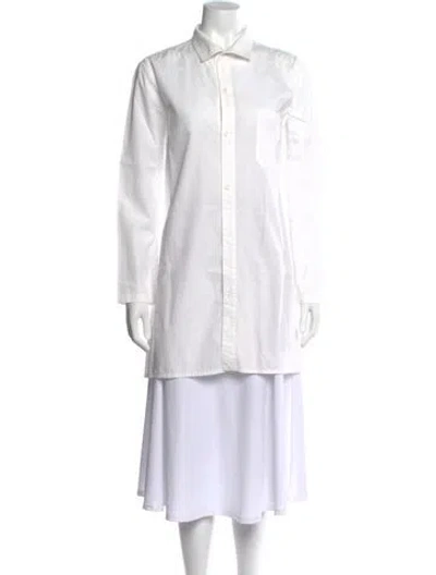 Pre-owned Y's 2010's Long Sleeve Button-up Top In White