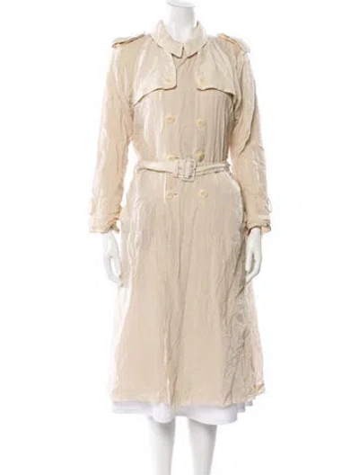 Pre-owned Y's 2015 Trench Coat In Neutral