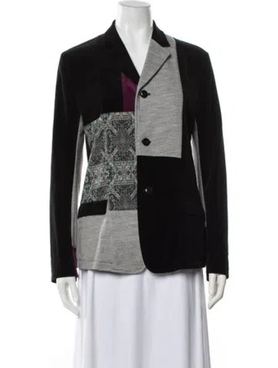 Pre-owned Y's 2015 Velvet Blazer In Black