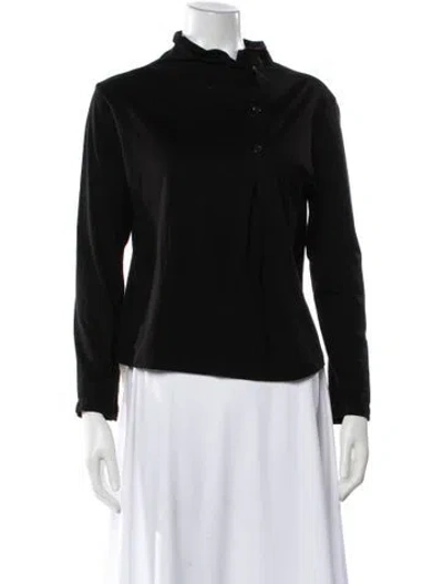 Pre-owned Y's 2018 Mock Neck Top In Black