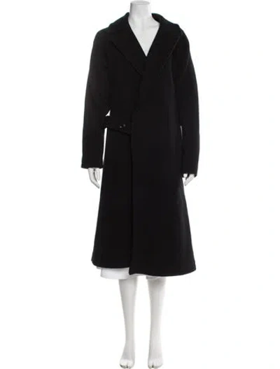 Pre-owned Y's 2019 Wool Trench Coat In Black