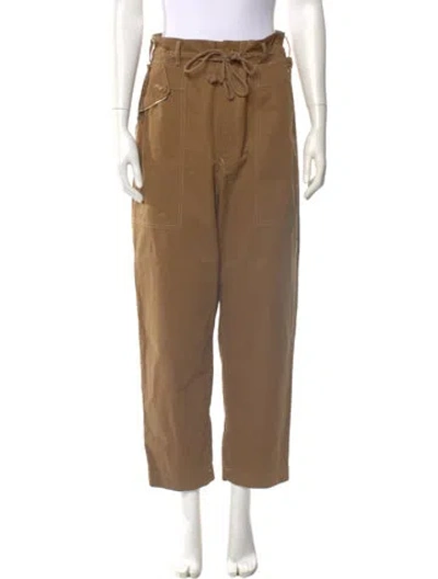 Pre-owned Y's 2020 Straight Leg Pants In Brown