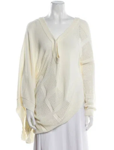 Pre-owned Y's 2020 V-neck Sweater In Neutral