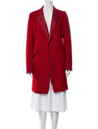 Pre-owned Y's 2020 Wool Coat In Red