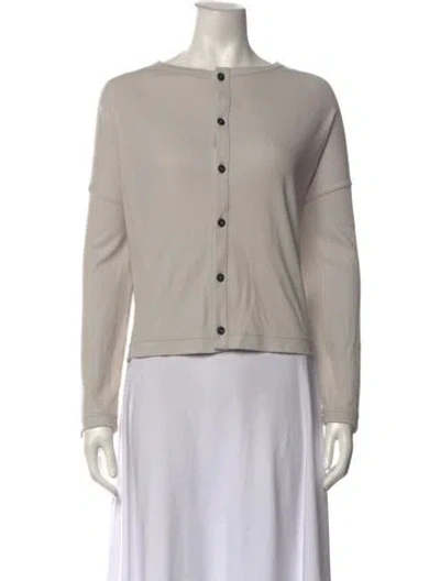 Pre-owned Y's 2021 Crew Neck Button-up Top In Grey/neutrals