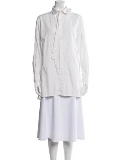 Pre-owned Y's 2021 Long Sleeve Button-up Top In Neutrals