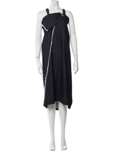 Pre-owned Y's 2021 Midi Length Dress In Blue