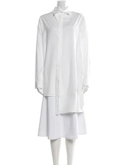 Pre-owned Y's 2023 Long Sleeve Button-up Top W/ Tags In Black